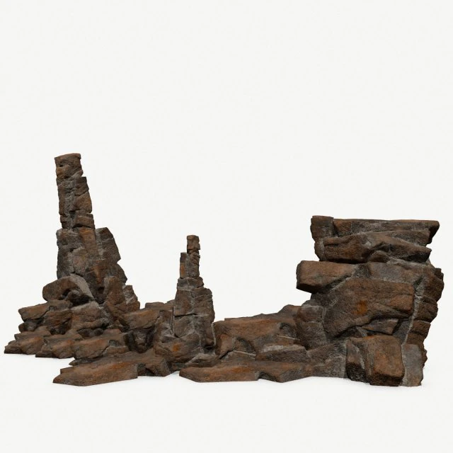 Desert rocks 3D Model .c4d .max .obj .3ds .fbx .stl .blend