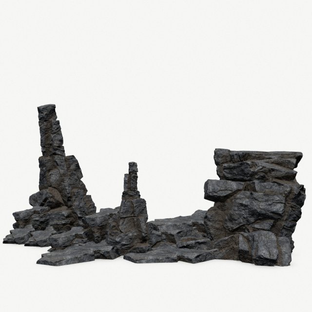 Cliff rocks Modello 3D .c4d .max .obj .3ds .fbx .stl .blend 