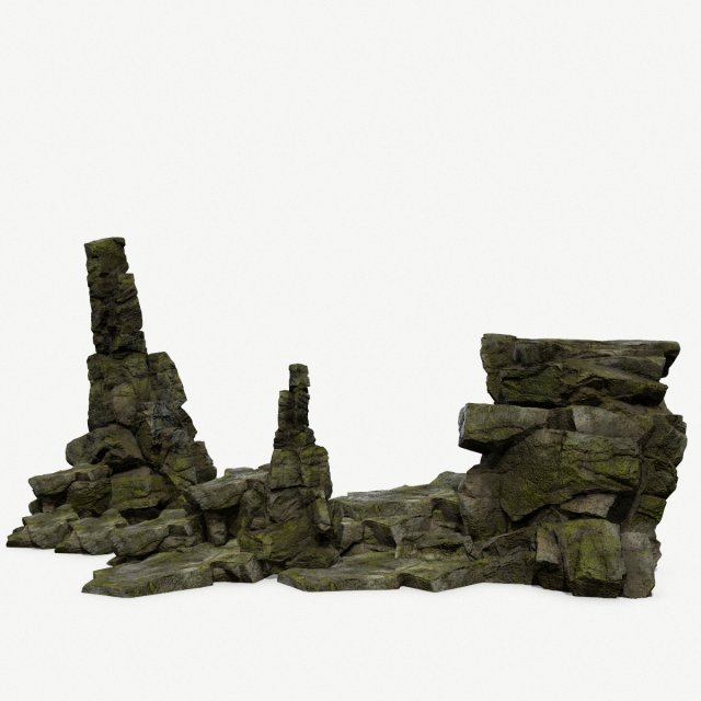 Cliff rocks 3Dモデル .c4d .max .obj .3ds .fbx .stl .blend 