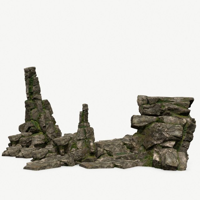 Cliff rocks Modelo 3D .c4d .max .obj .3ds .fbx .stl .blend 