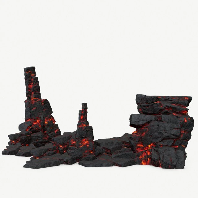 Lava rocks 3D Model .c4d .max .obj .3ds .fbx .stl .blend 
