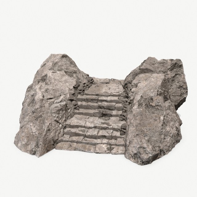 Ruin Stairs Modèle 3D .c4d .max .obj .3ds .fbx .stl .blend 