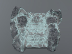 Ruin Stairs Model 3D