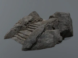 Ruin Stairs 3D Model