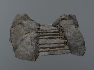 Ruin Stairs Model 3D