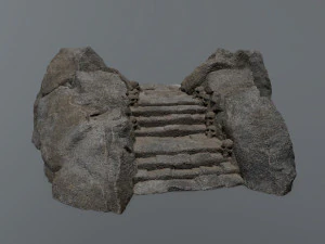 Ruin Stairs 3D Model