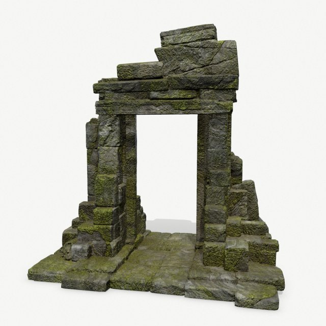 Rock Gate Model 3D .c4d .max .obj .3ds .fbx .stl .blend 