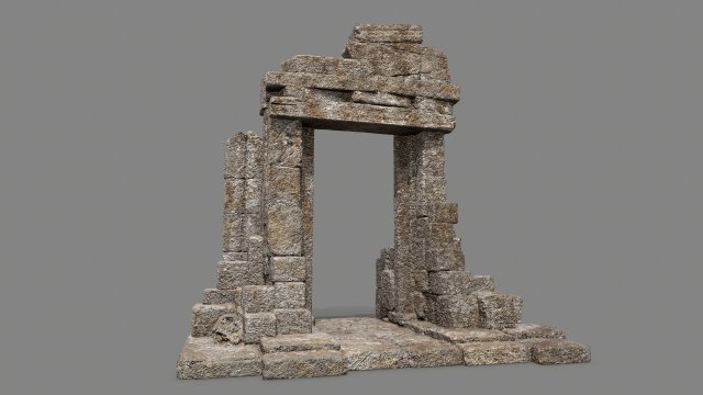 Old door 3D Model .c4d .max .obj .3ds .fbx .stl .blend 