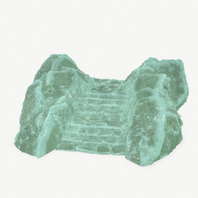 Ice stairs 3D Модель .c4d .max .obj .3ds .fbx .stl .blend 