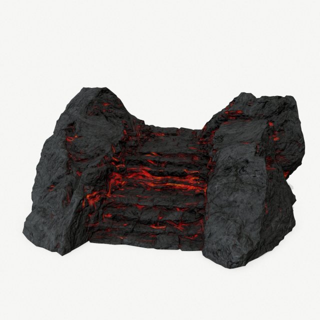 Lava stairs 3D Модель .c4d .max .obj .3ds .fbx .stl .blend 