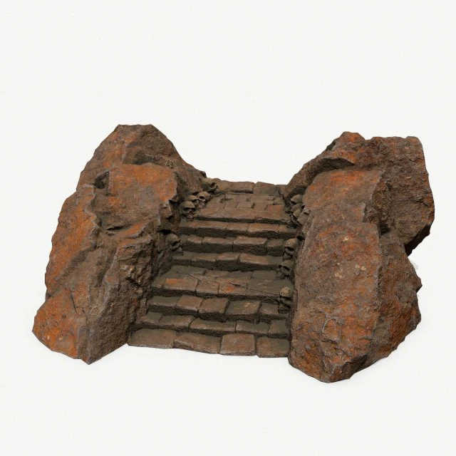 Stairs 3D Model .c4d .max .obj .3ds .fbx .stl .blend 