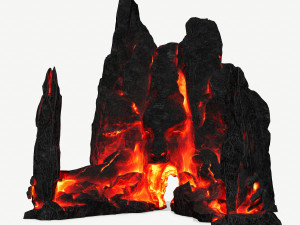 Lava rock gate 3D Model