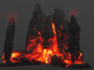 Lava rock gate 3D Model
