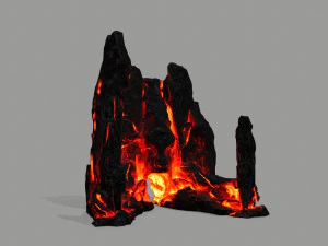 Lava rock gate 3D Model