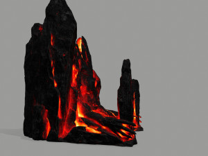 Lava rock gate Modello 3D