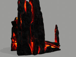 Lava rock gate Modello 3D