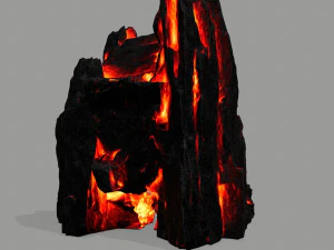 Lava rock gate 3D Model