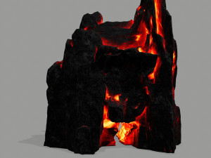 Lava rock gate Modello 3D