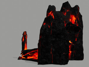 Lava rock gate Modello 3D