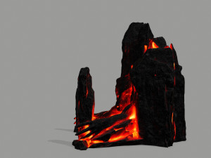 Lava rock gate Modello 3D