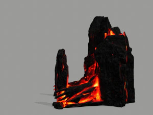 Lava rock gate 3D Model