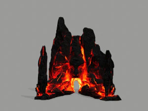 Lava rock gate 3D Model