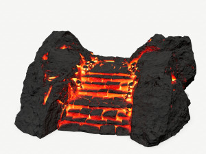 Lava stairs 3D Model