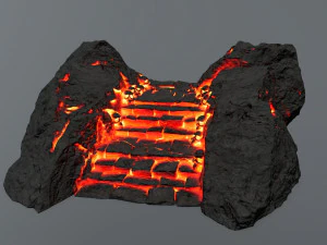 Lava stairs 3D Model