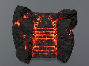 Lava stairs 3D Model