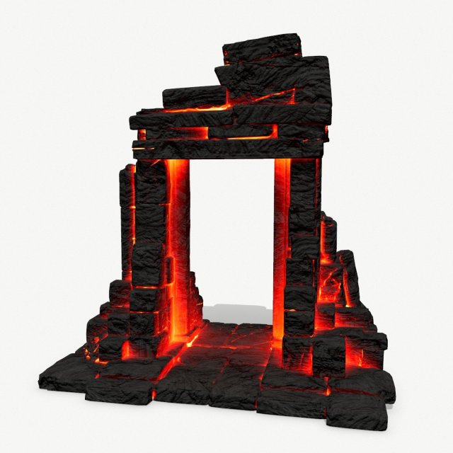 Lava gate 3D 模型 .c4d .max .obj .3ds .fbx .stl .blend 
