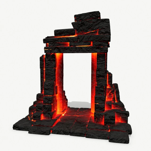 Lava gate 3D Model .c4d .max .obj .3ds .fbx .stl .blend 