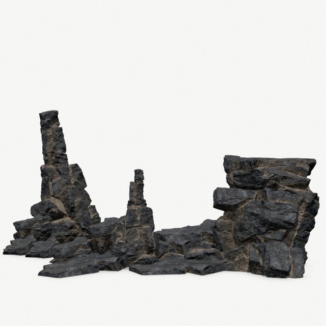 Desert rocks 3D Модель .c4d .max .obj .3ds .fbx .stl .blend 