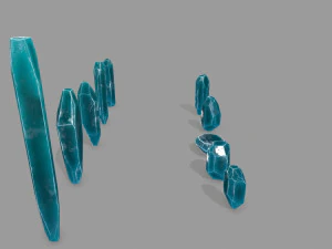 Conjunto de cristal Modelo 3D