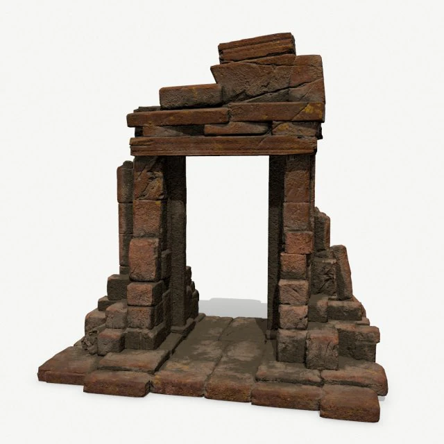 Ruin Gate 3D Model .c4d .max .obj .3ds .fbx .stl .blend 
