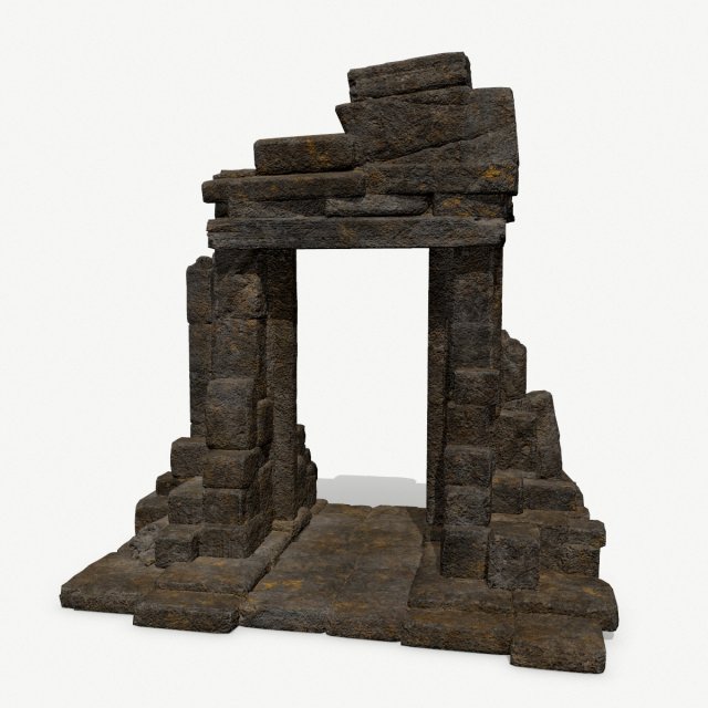 Ruin Gate 3D Model .c4d .max .obj .3ds .fbx .stl .blend 