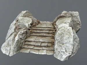 Ruin Stairs 3D Model