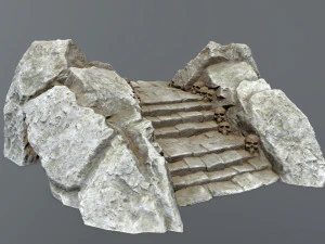 Ruin Stairs 3D Model