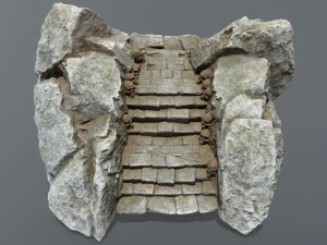 Ruin Stairs 3D Model