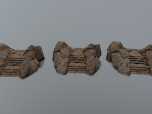 Ruin Stairs Model 3D