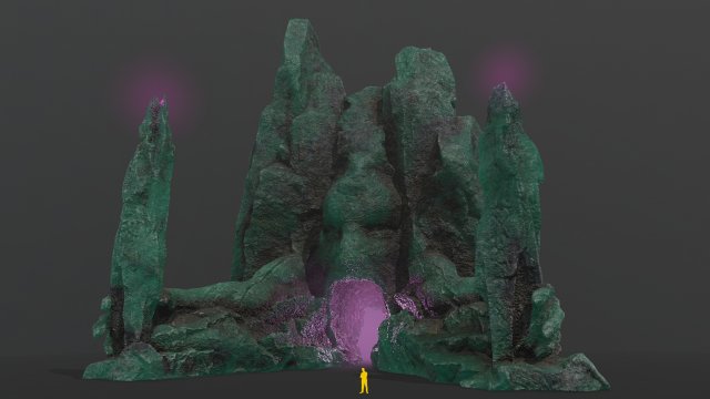 Rock Gate 3D 모델 .c4d .max .obj .3ds .fbx .stl .blend 