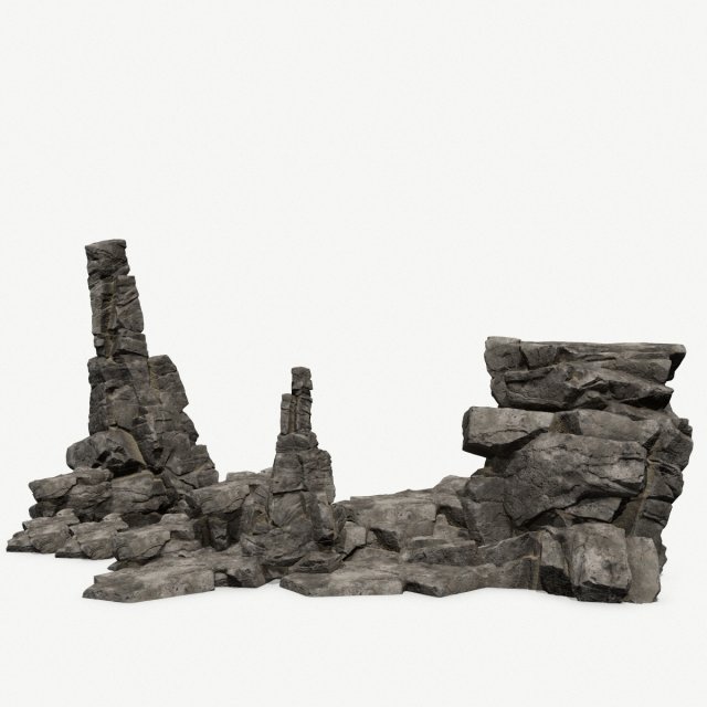 Rocks 3D Model .c4d .max .obj .3ds .fbx .stl .blend 