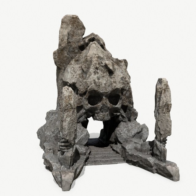 Skull Gate 3D Model .c4d .max .obj .3ds .fbx .stl .blend 
