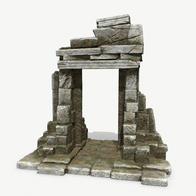 Ruin Gate 3D 모델 .c4d .max .obj .3ds .fbx .stl .blend 
