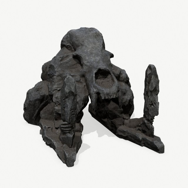 Skull gate 3D Model .c4d .max .obj .3ds .fbx .stl .blend 
