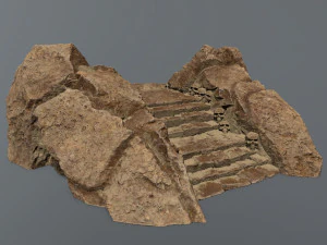 Ruin Stairs 3D Model