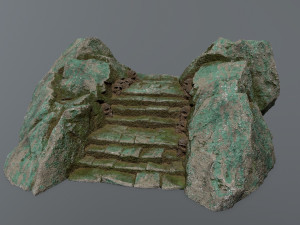 Ruin Stairs 3D Model