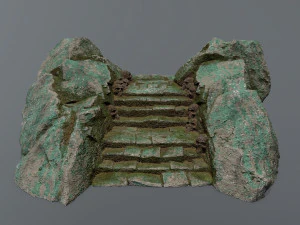 Ruin Stairs 3D Model