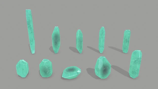 Crystal set 3D Model .c4d .max .obj .3ds .fbx .stl .blend