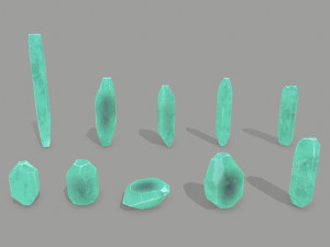 Crystal set Modello 3D