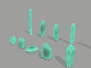 Crystal set Modello 3D
